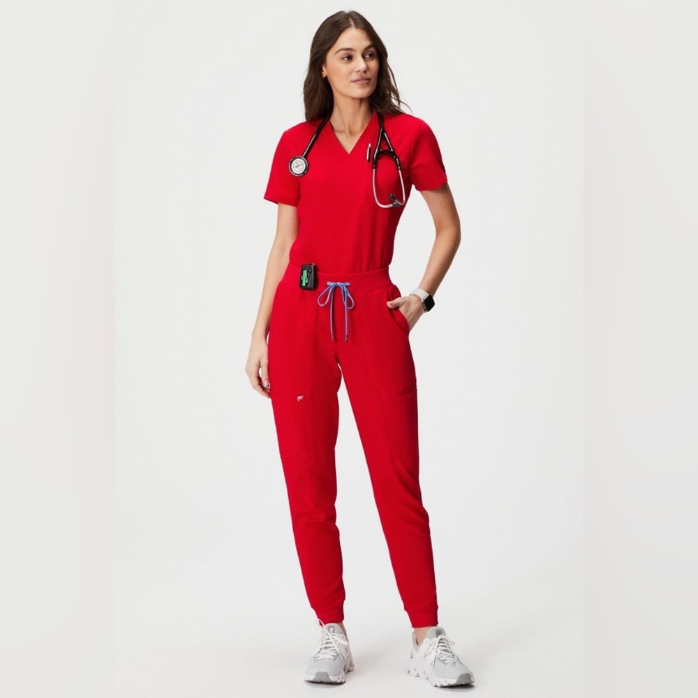 Never worn Fabletics Red scrubs